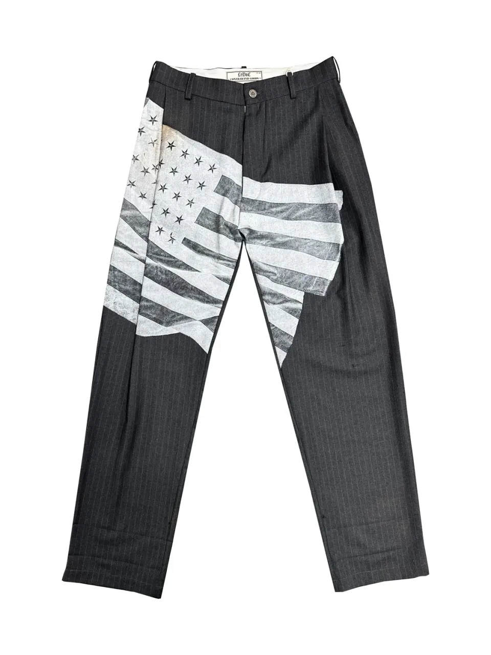 Paolo Leduc Lost Flag pantalon tailleur laine rayures
