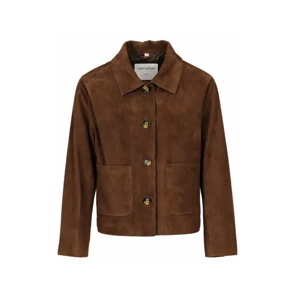 Oakwood Houston 65270 veste chèvre velours choco droite