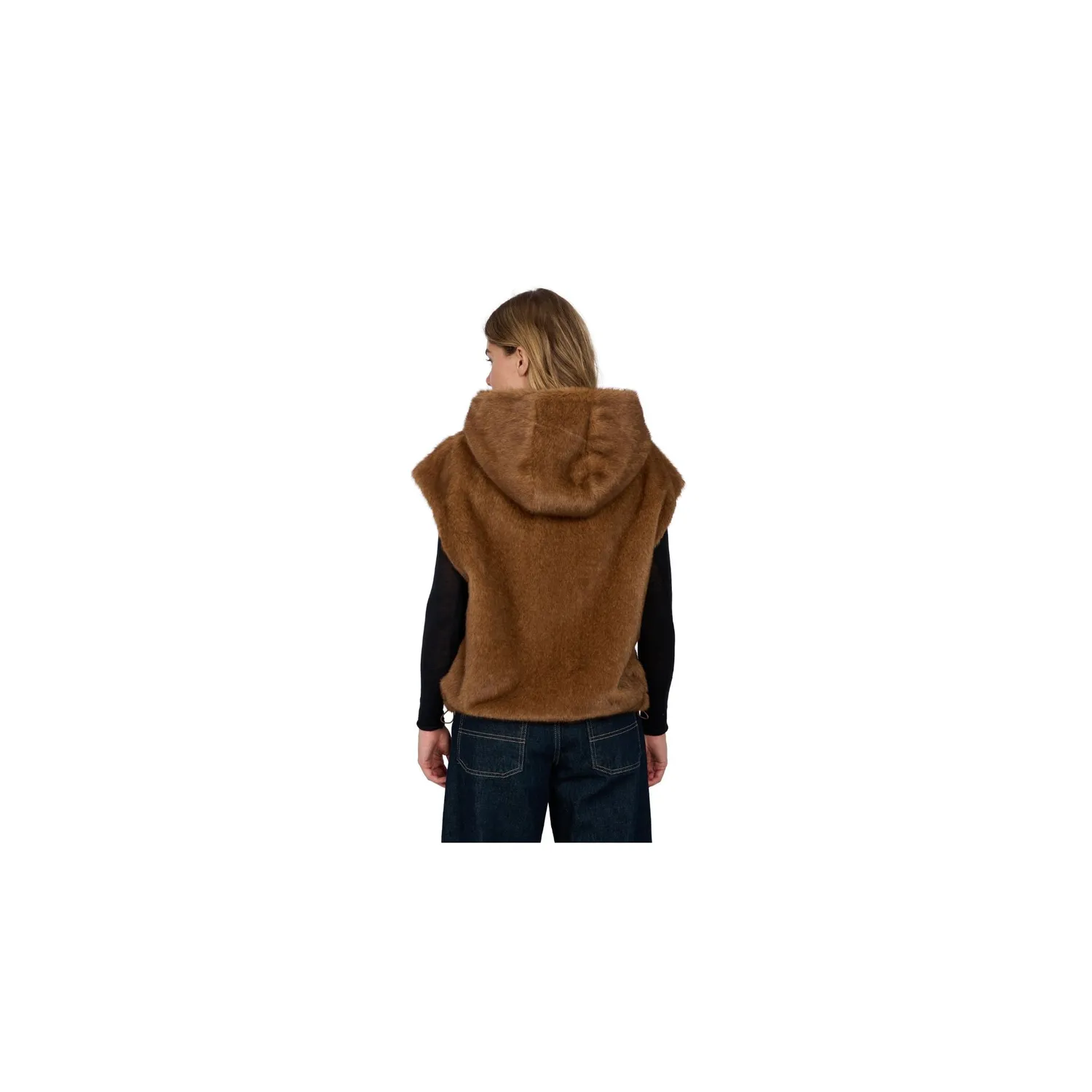 Oakwood Vesuve 65296 gilet fauve fausse fourrure