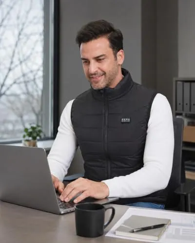 Vapesoon gilet chauffant 26 zones taille L noir