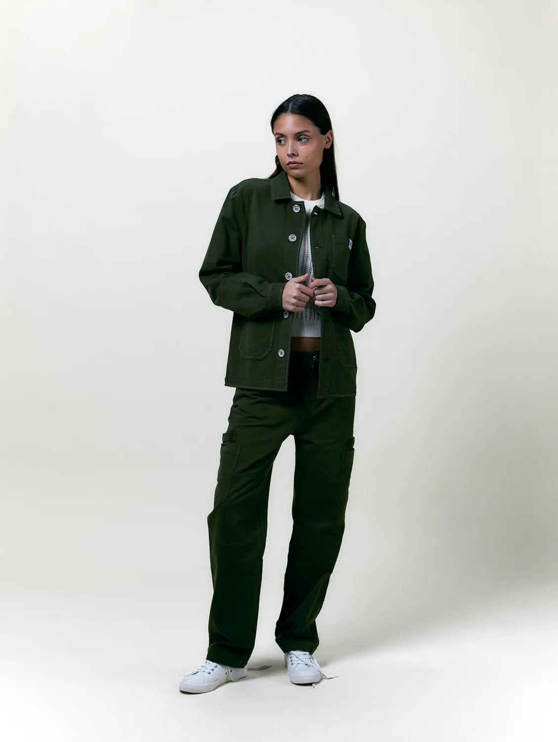 Cotélé Paris Worker veste toile olive coton bio