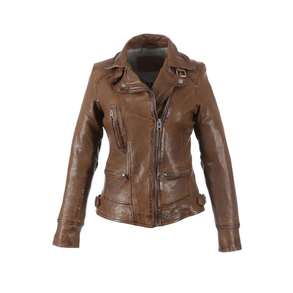 Oakwood Video 62065 blouson cuir tan lavé