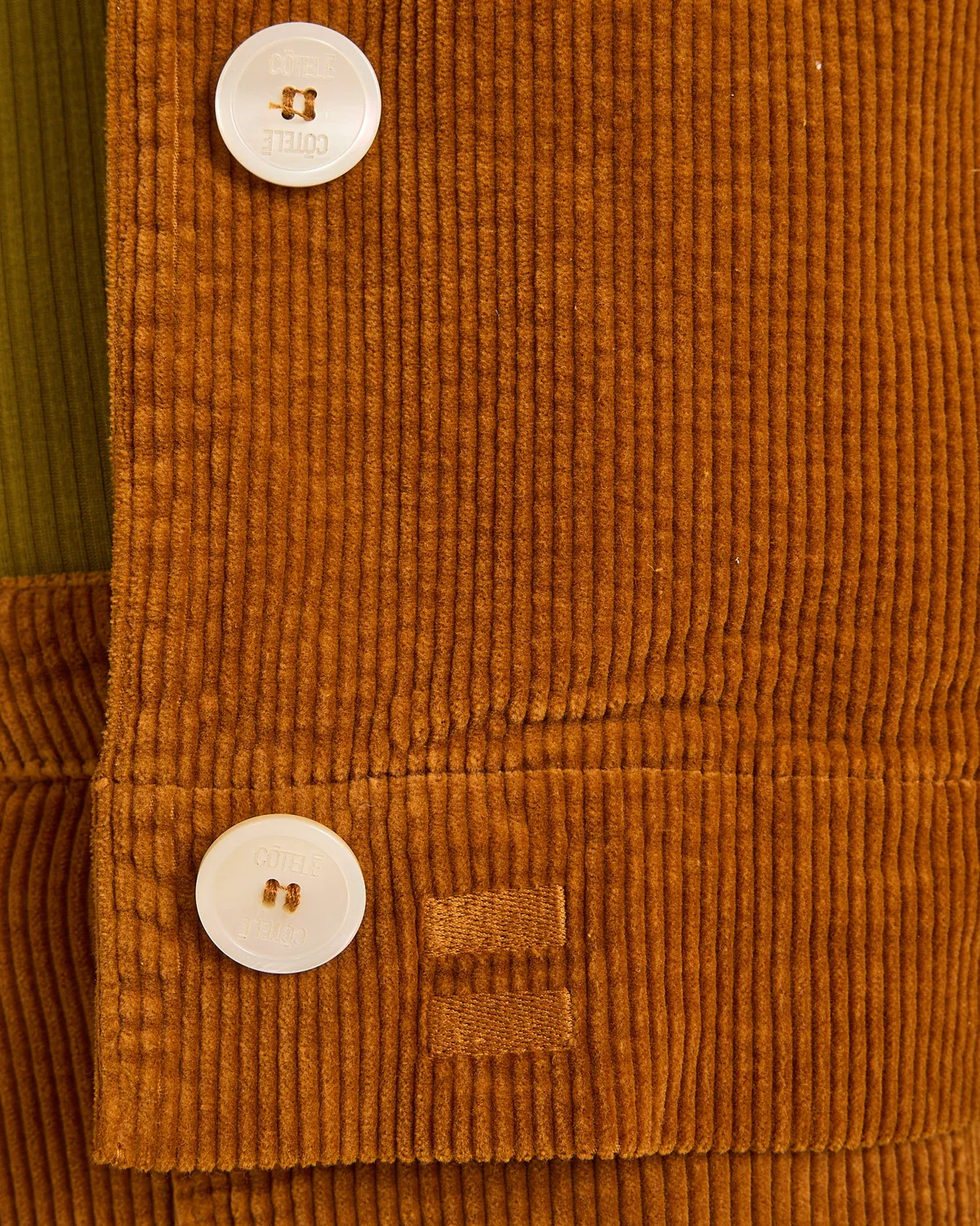 Cotelé Paris Daisy Camel veste velours coton bio