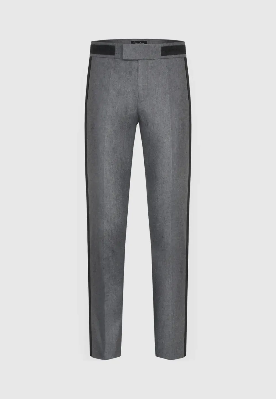 Pierre Talamon Inlay pantalon gris coupe droite