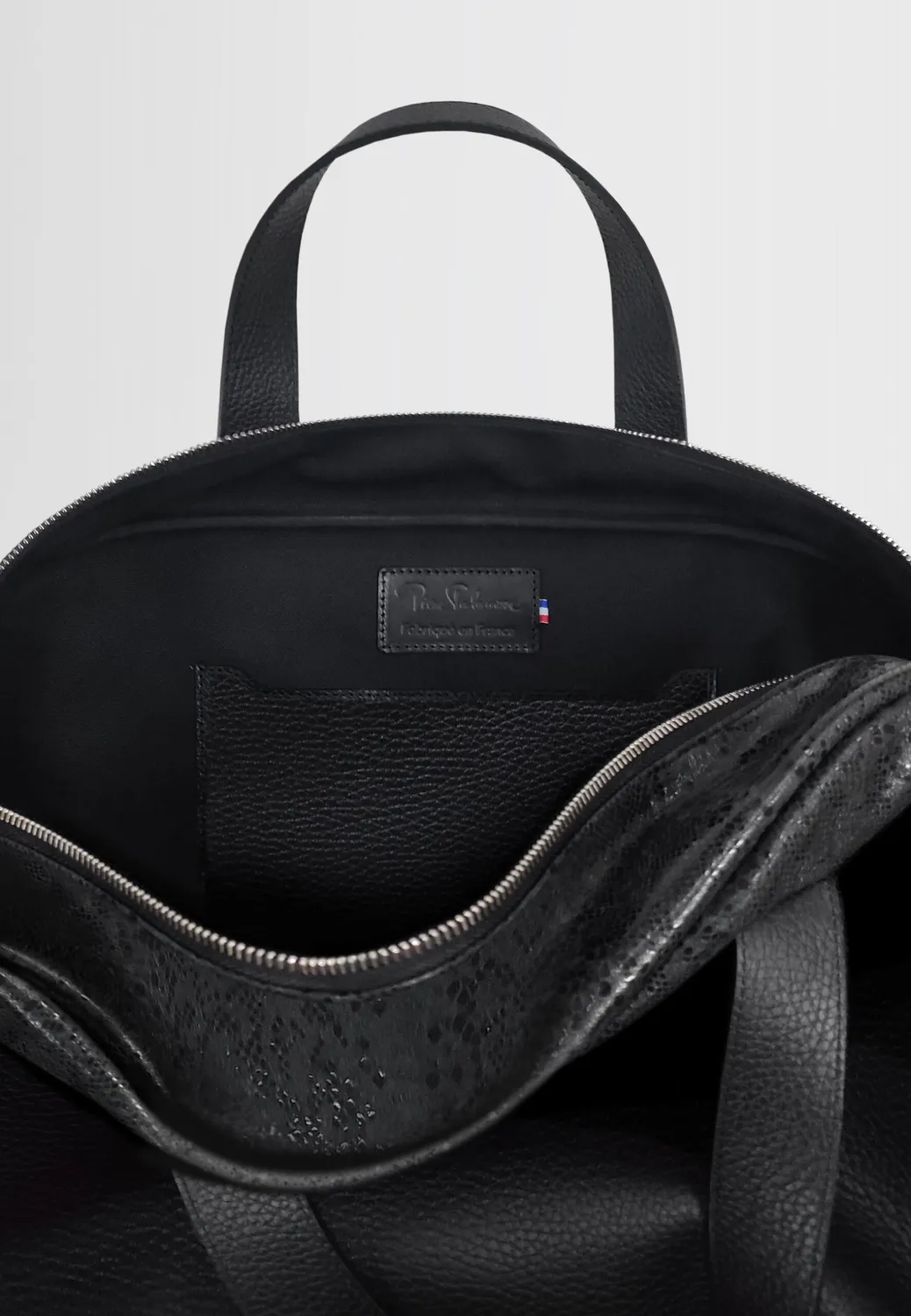 Pierre Talamon sac week-end cuir noir