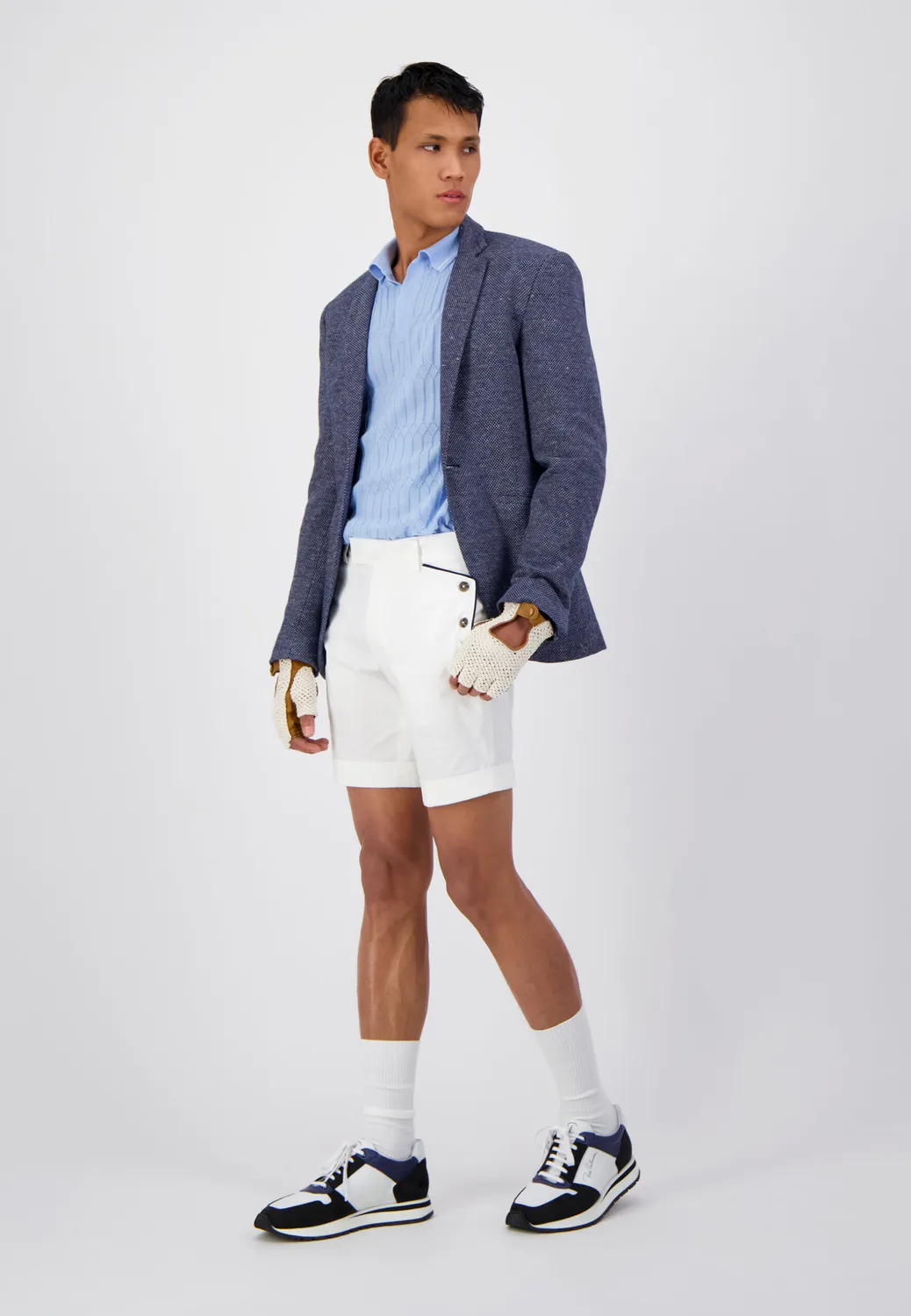 Pierre Talamon Xavier bermuda blanc coupe droite