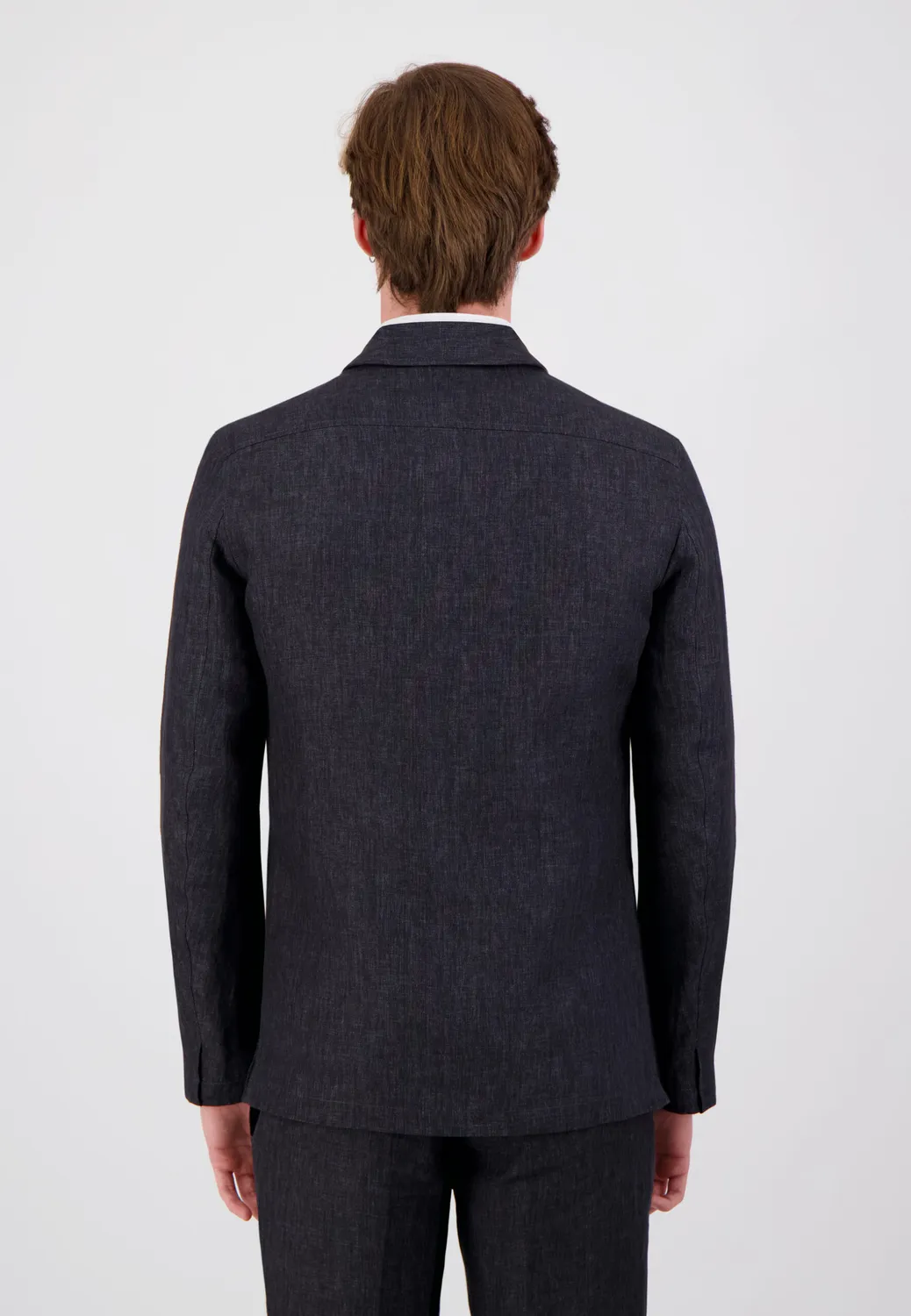Pierre Talamon Sahara veste lin gris coupe droite