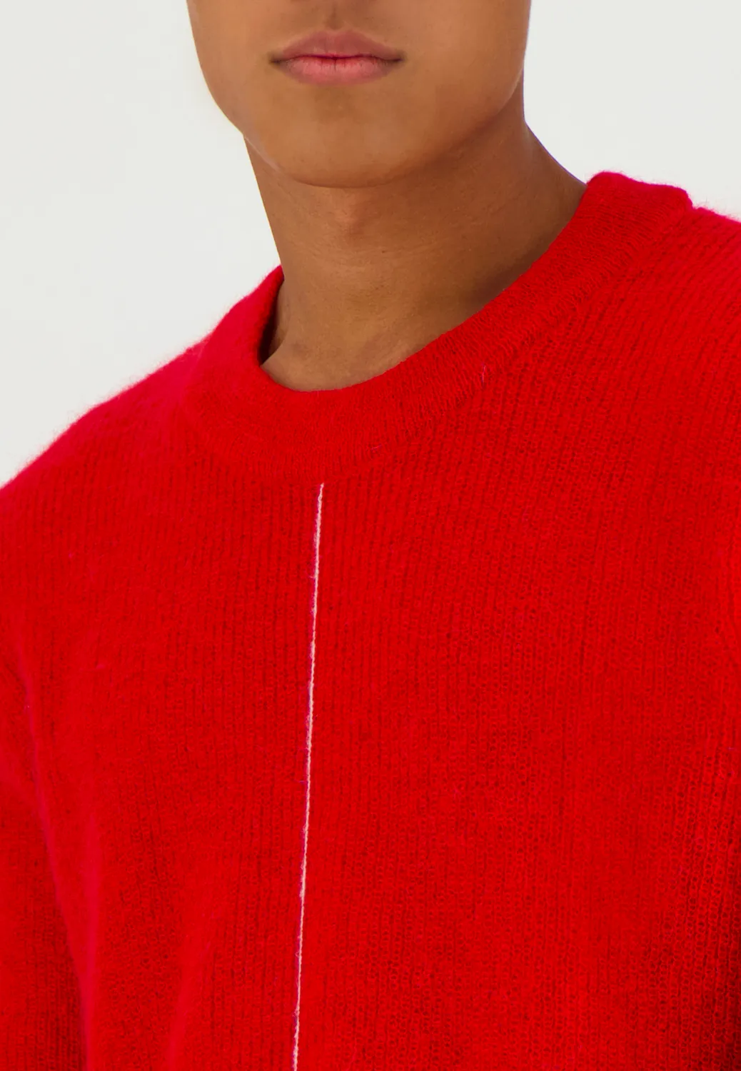 Pierre Talamon pull mohair rouge chaud