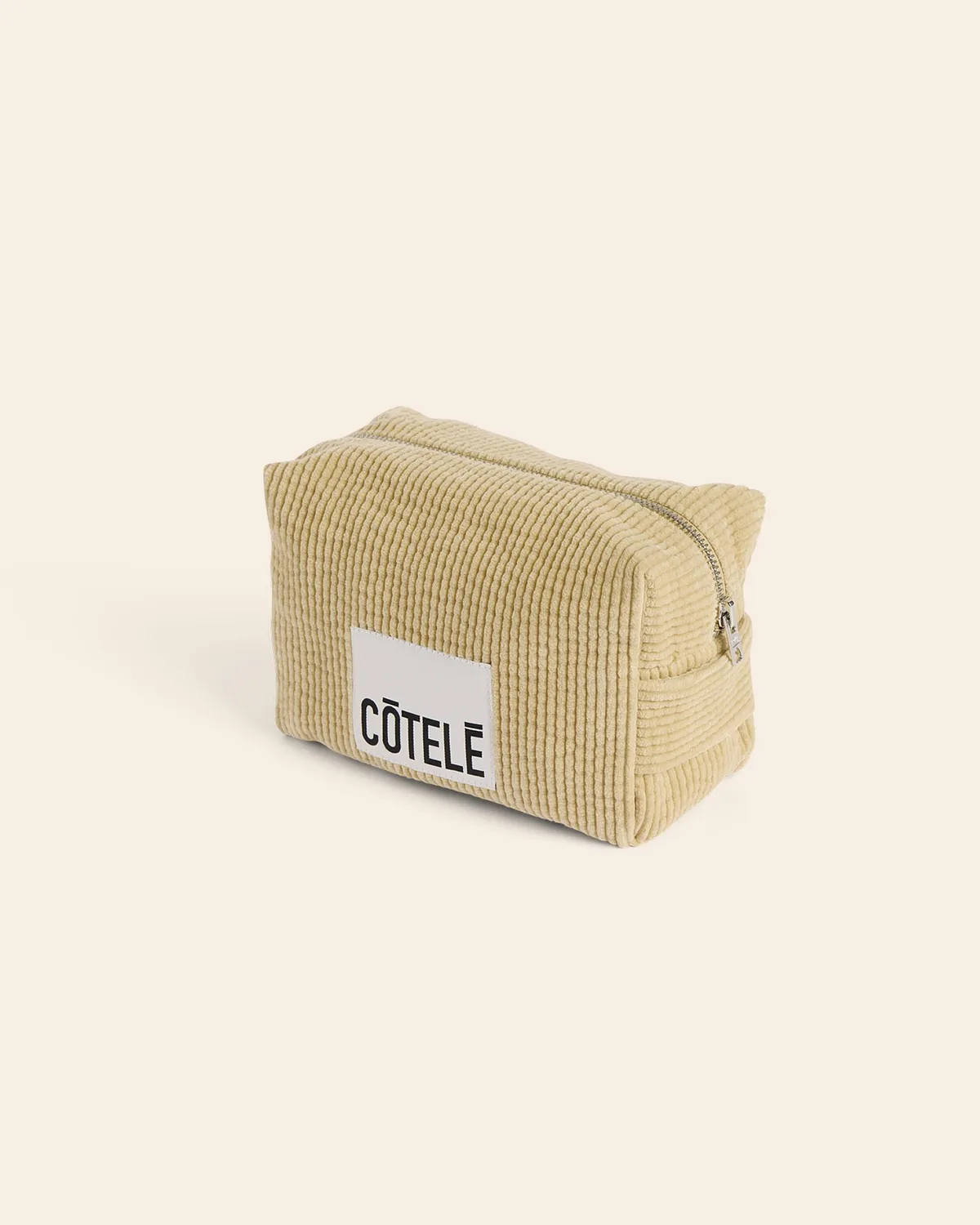 Cotelé Paris trousse de toilette paille velours coton bio