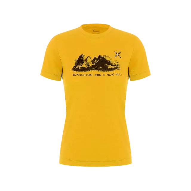 Montura Peaks Merino t-shirt femme mustard