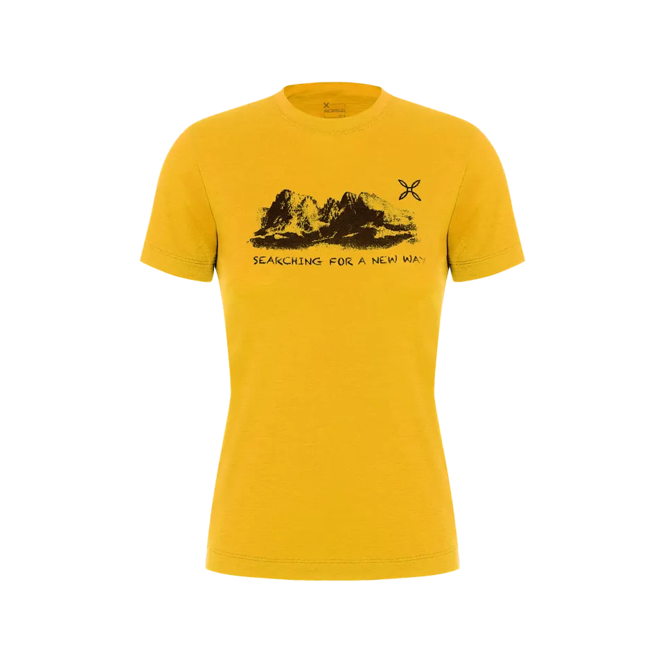 Montura Peaks Merino t-shirt femme mustard