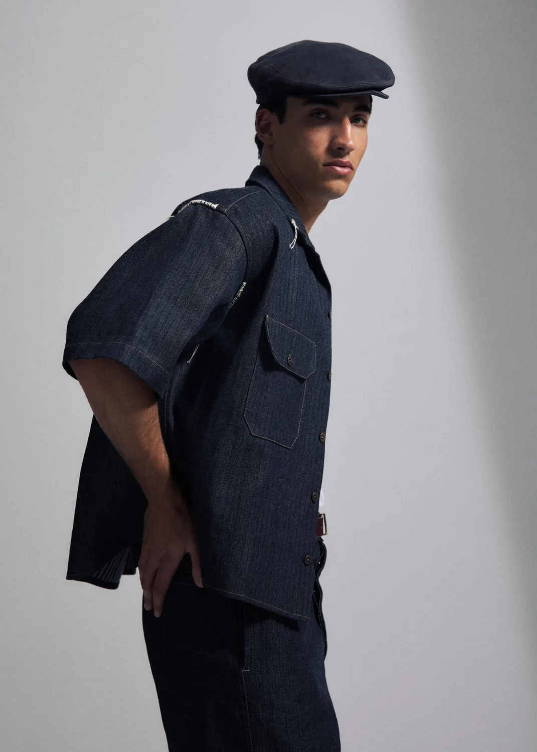 Paolo Leduc Workwear chemise denim rayé