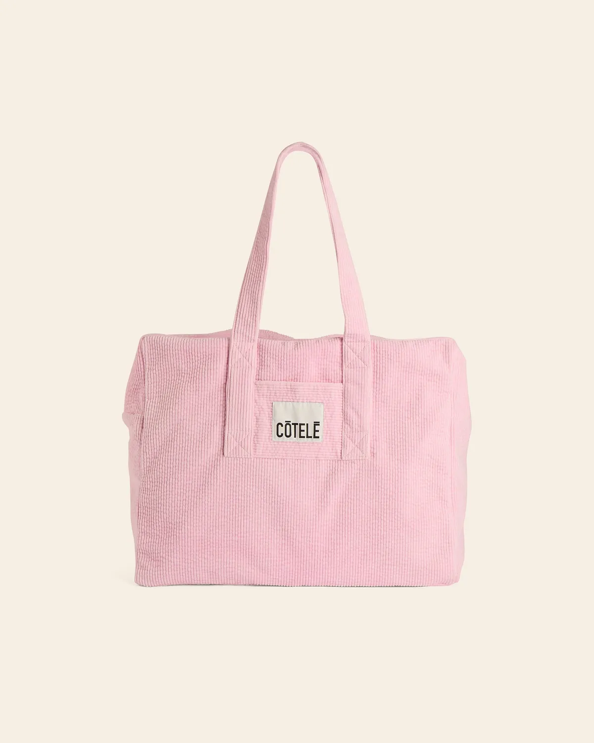 Cotelé Paris Chihiro sac de voyage rose velours