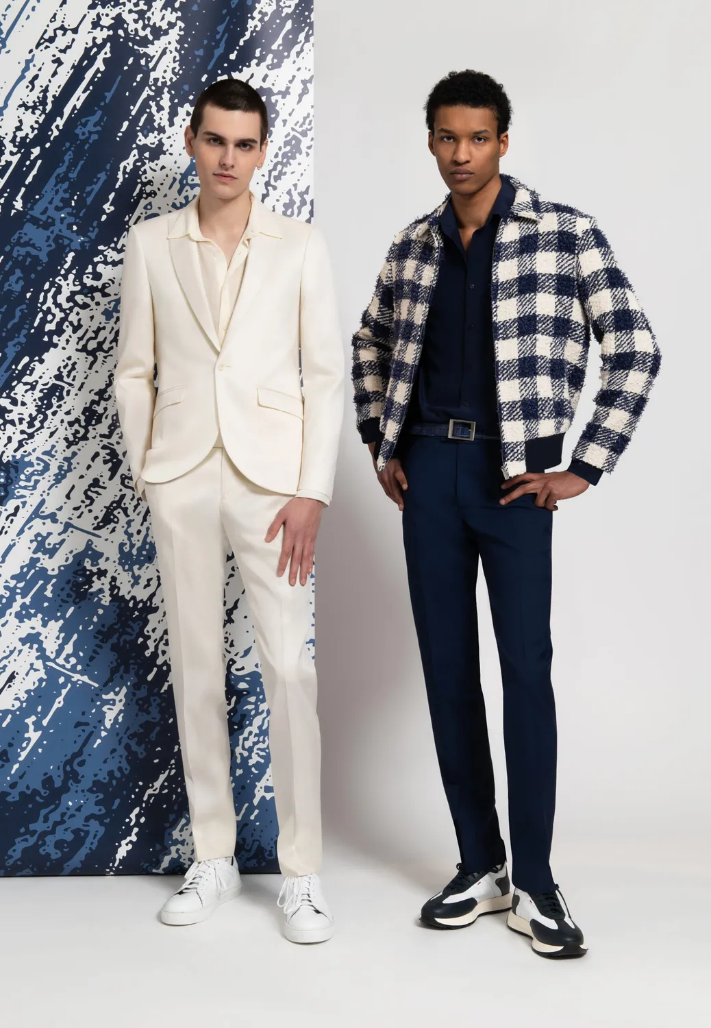 Pierre Talamon chemise crêpe de soie bleu marine