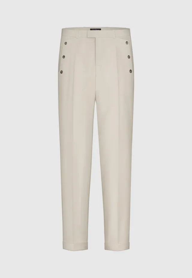 Pierre Talamon Xavier pantalon beige homme