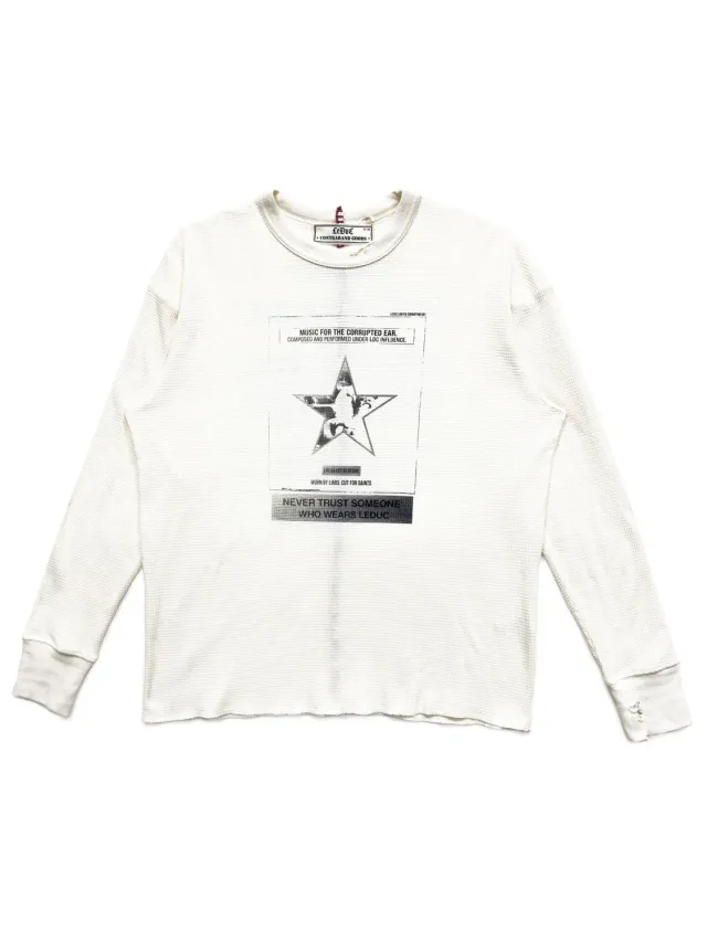 Paolo Leduc Manifesto sous-pull thermique coton gaufré