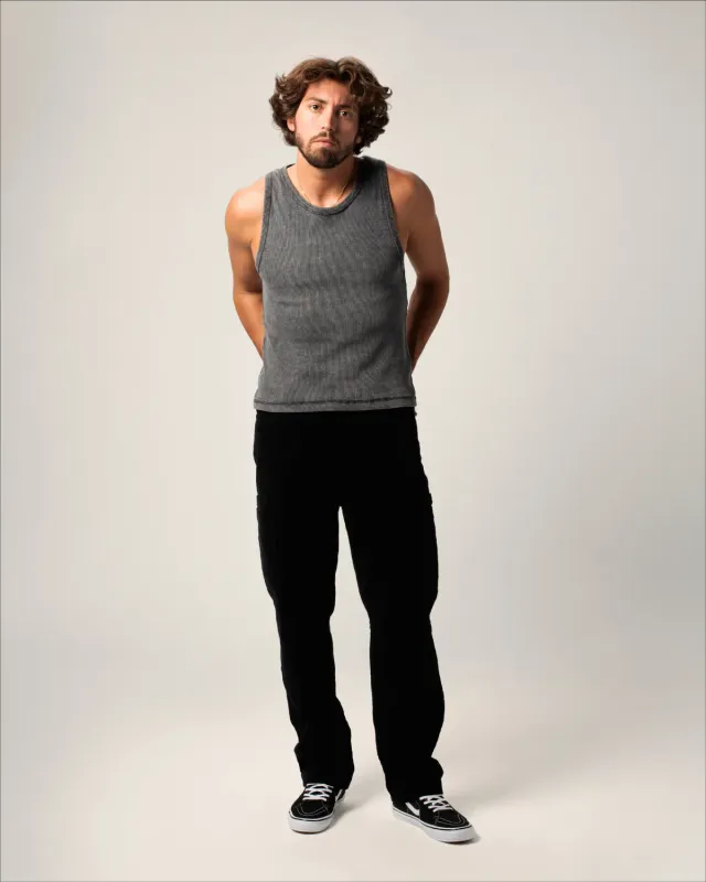 Cotelé Paris Cargo pantalon velours noir coton bio