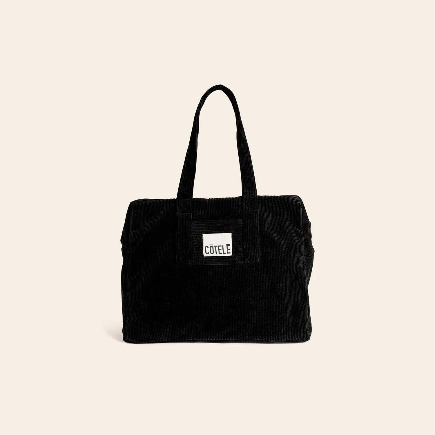 Cotelé Paris Bonny Noir sac week-end velours bio