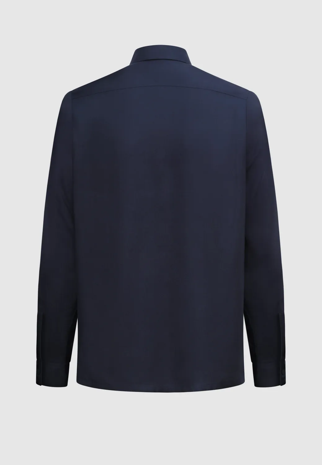 Pierre Talamon chemise à découpes bleu marine coton