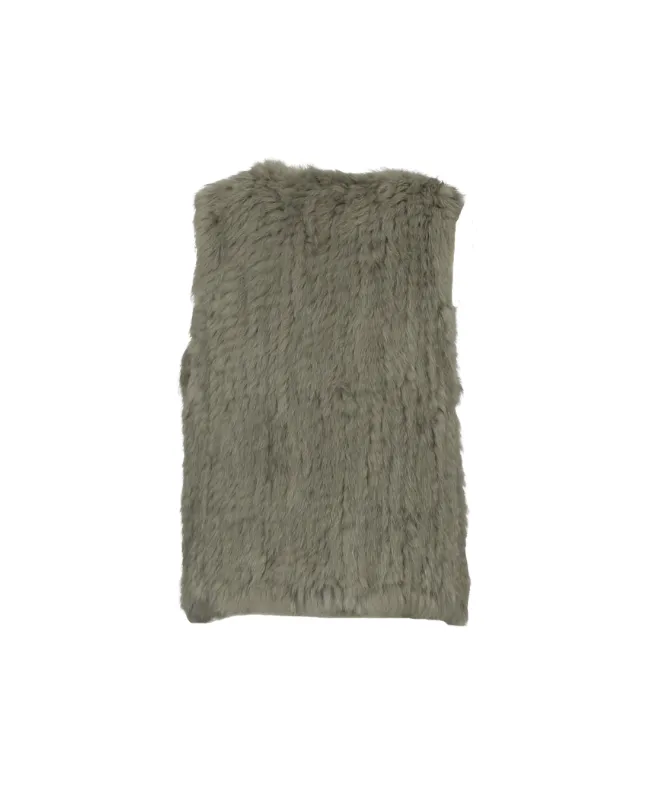 Oakwood Magali 62683 gilet gris fourrure véritable