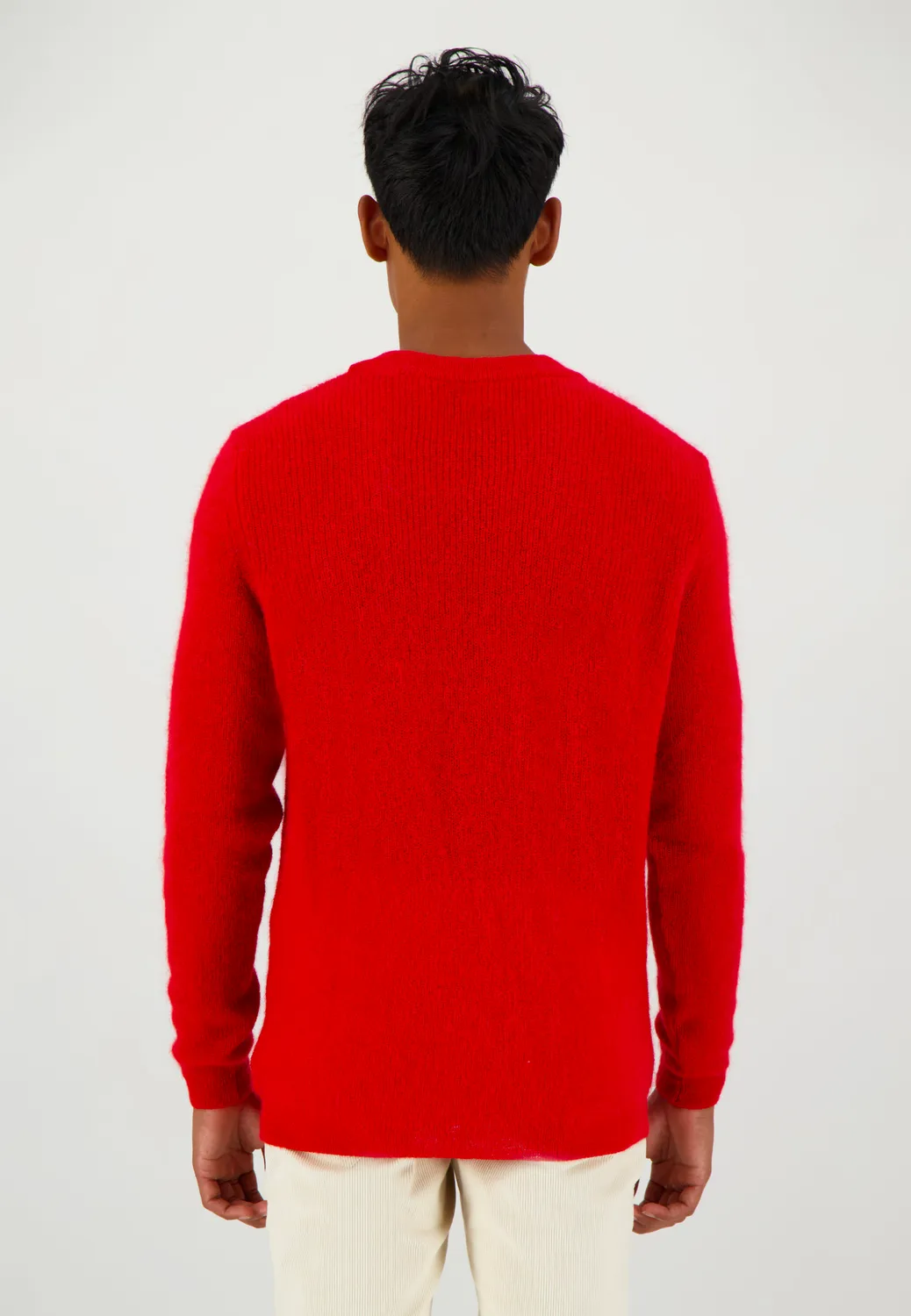 Pierre Talamon pull mohair rouge chaud