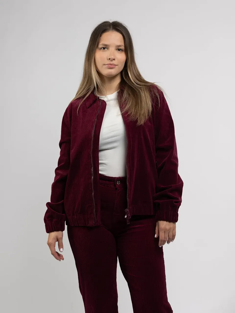 Cotelé Paris Blouson Dido prune velours