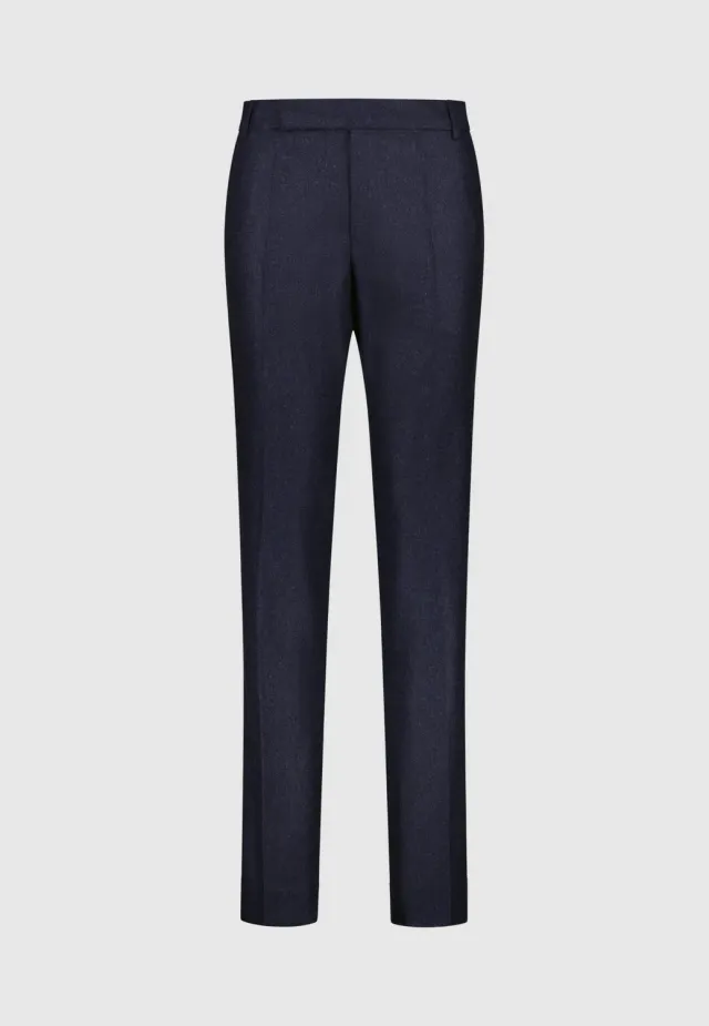 Pierre Talamon pantalon flanelle bleue incrustation