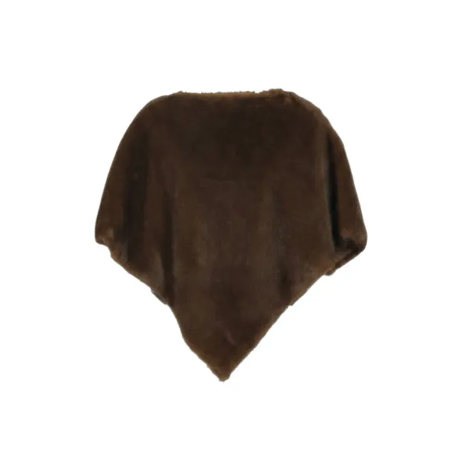 Oakwood Megeve 65294 poncho fausse fourrure choco chaud