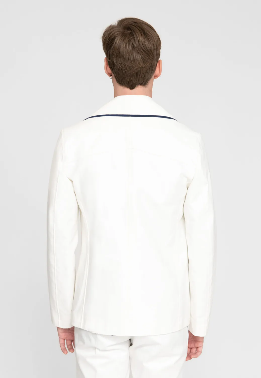 Pierre Talamon caban blanc coupe droite