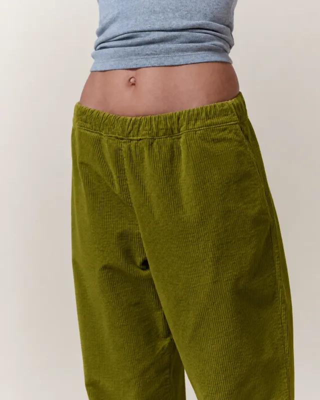 Cotelé Paris Lazy pantalon femme kaki velours