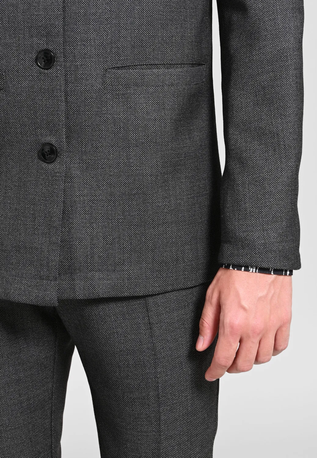 Pierre Talamon Pointy Grey veste grise coupe droite