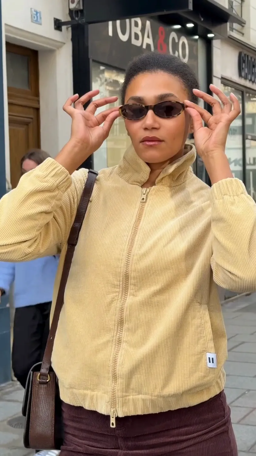 Cotelé Paris Dido blouson cacahuète velours ouaté