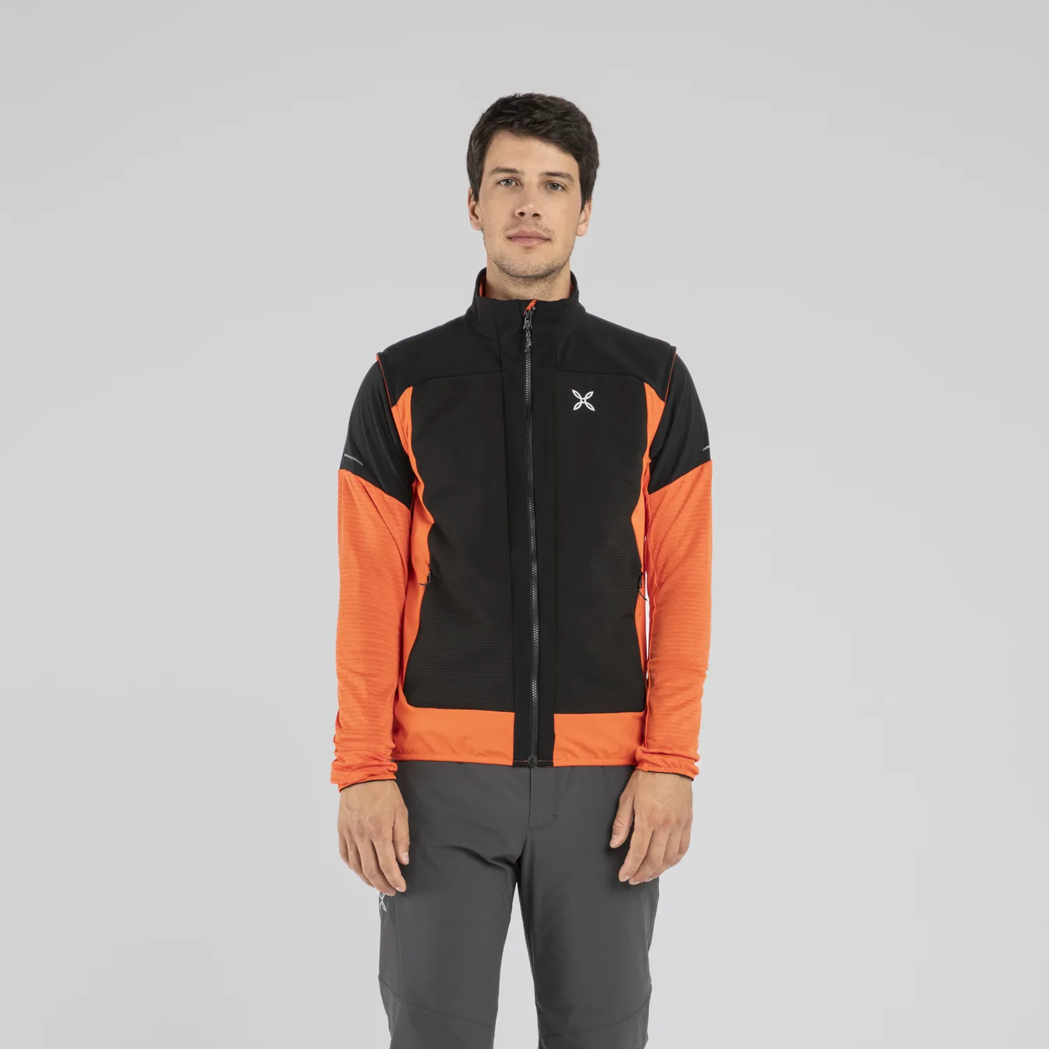 Montura Dolomiti gilet randonnée noir orange coupe-vent