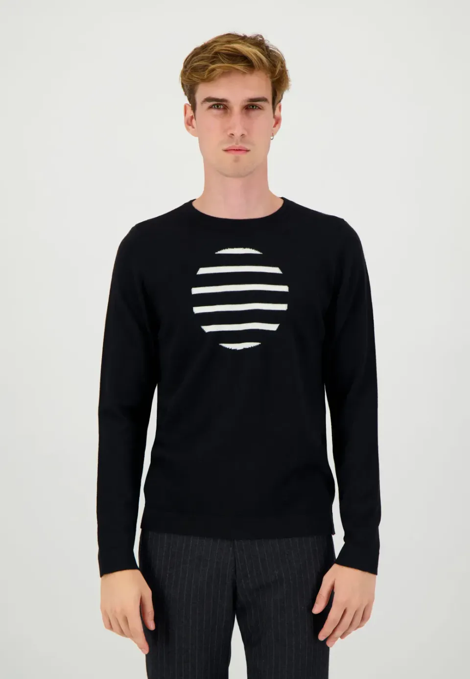 Pierre Talamon Eclipse pull noir col rond