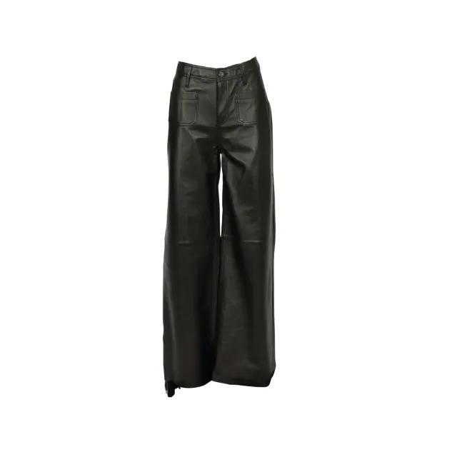 Oakwood Yummy 65319 pantalon cuir noir large