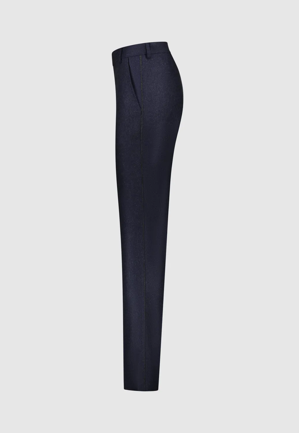Pierre Talamon pantalon flanelle bleue incrustation
