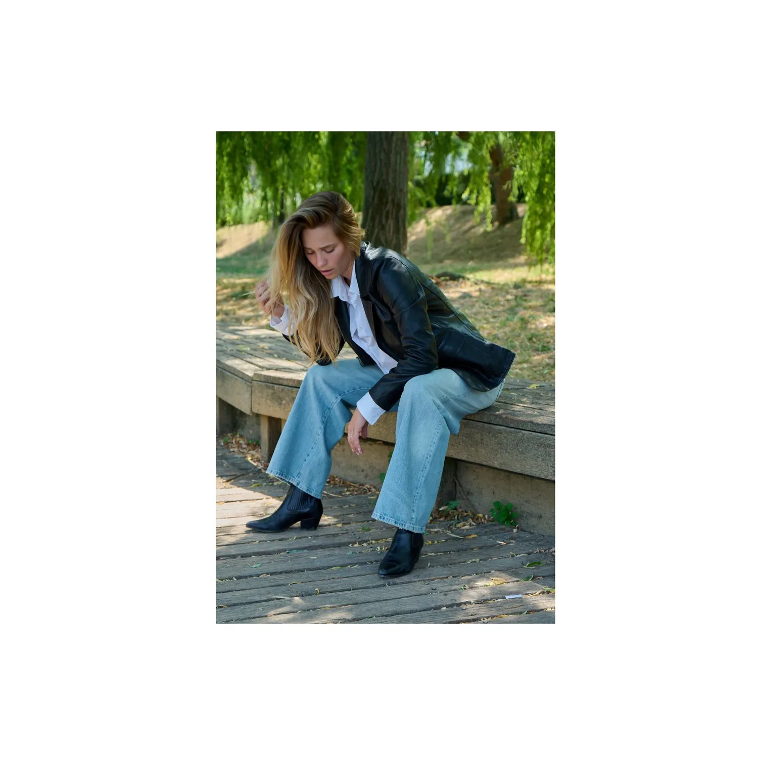 Oakwood Legacy 64950 veste cuir véritable noir blazer