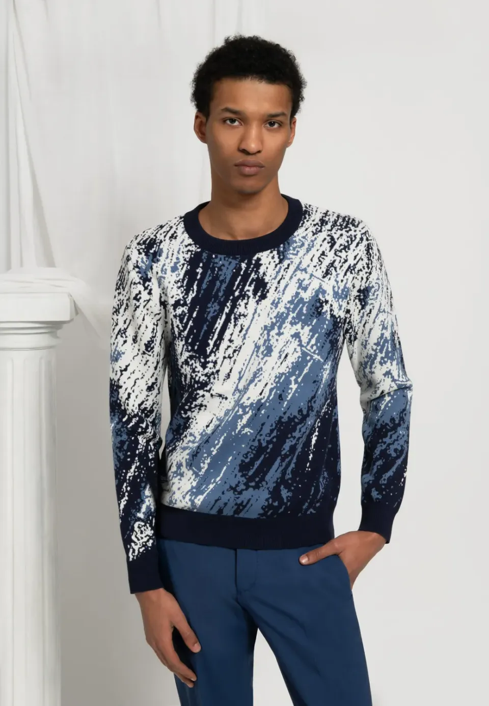 Pierre Talamon costume bleu de Prusse laine 2 pièces