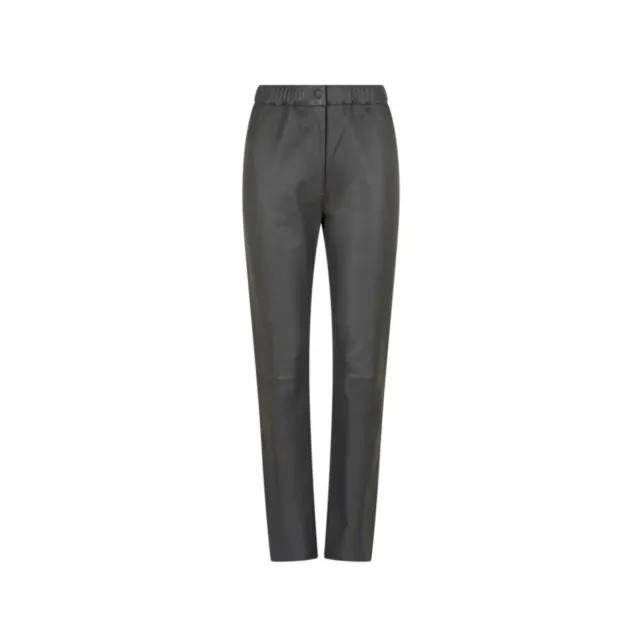 Oakwood Free pantalon cuir gris foncé taille élastique