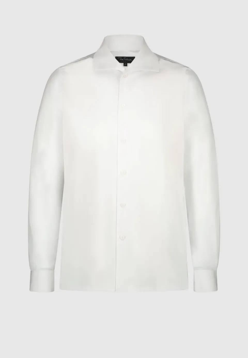 Pierre Talamon Chemise col requin blanche coton