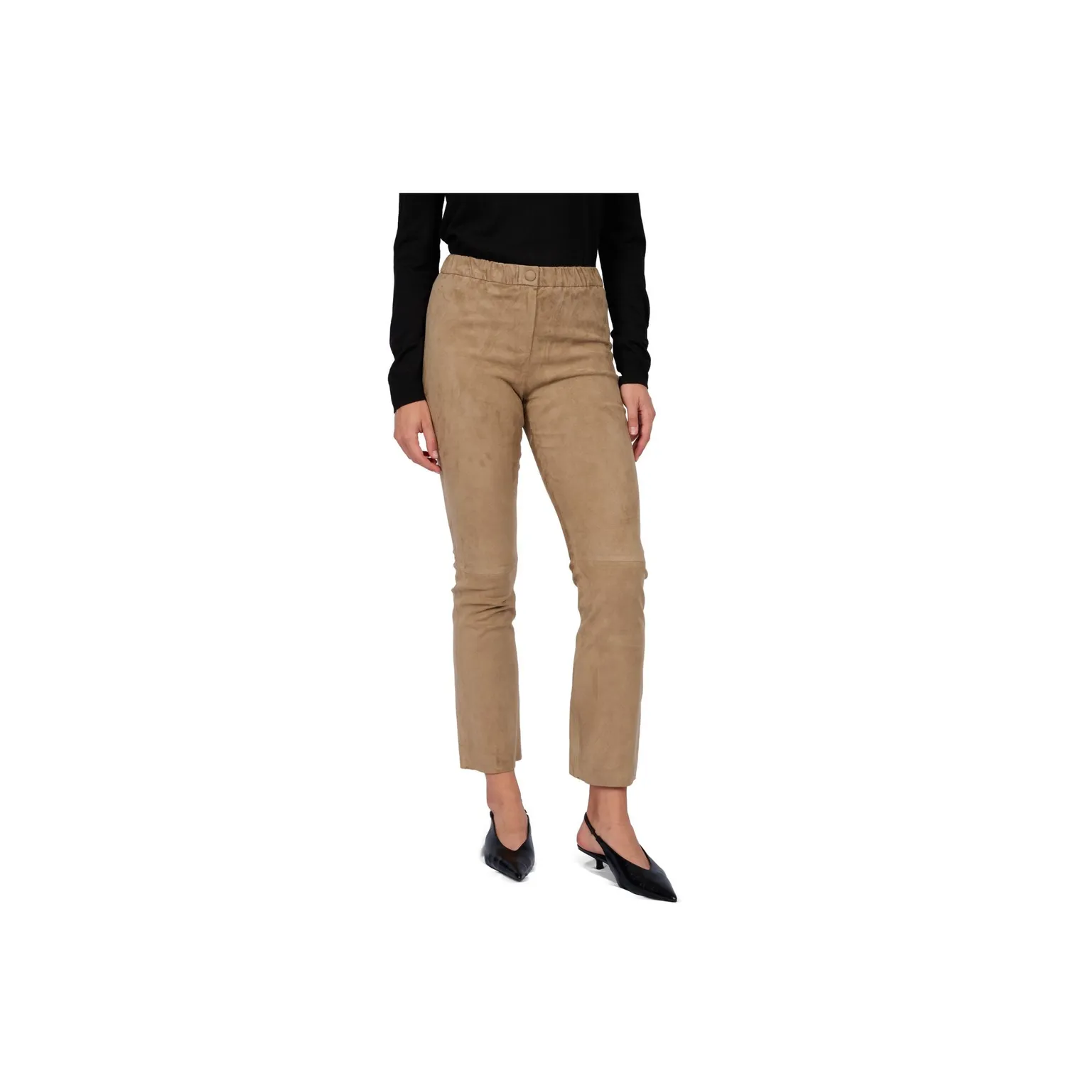 Oakwood Freya 64728 pantalon cuir marron stretch
