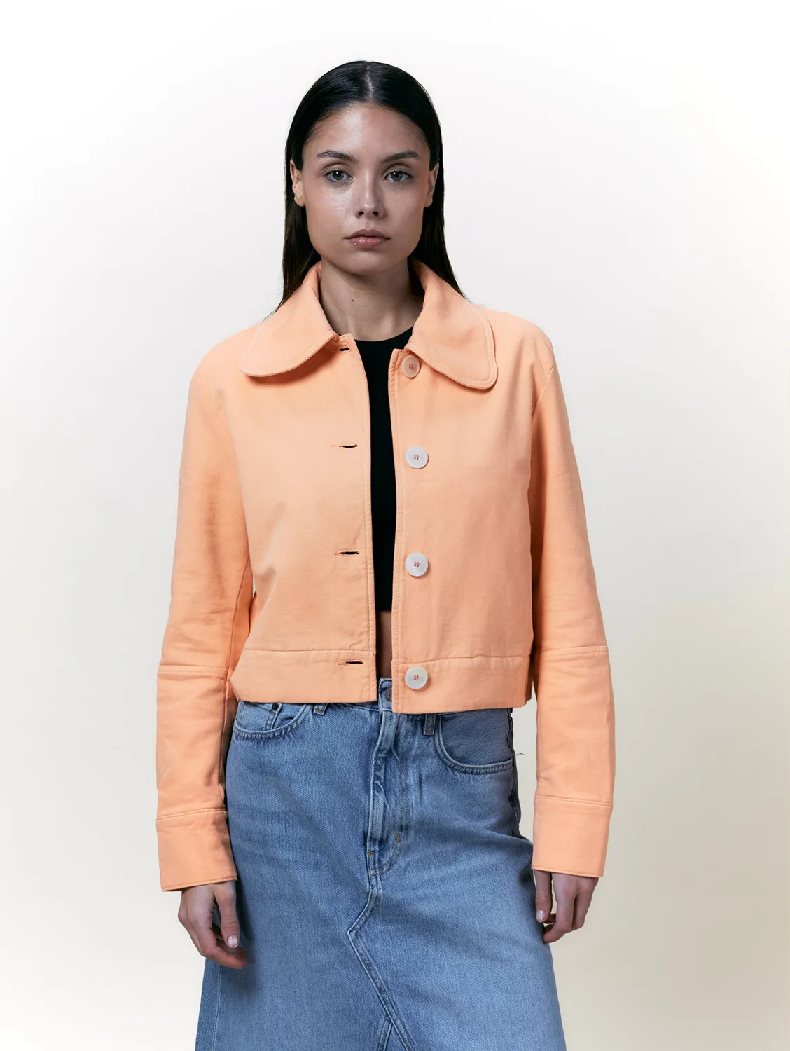 Cotelé Paris Veste Daisy Pêche toile coton