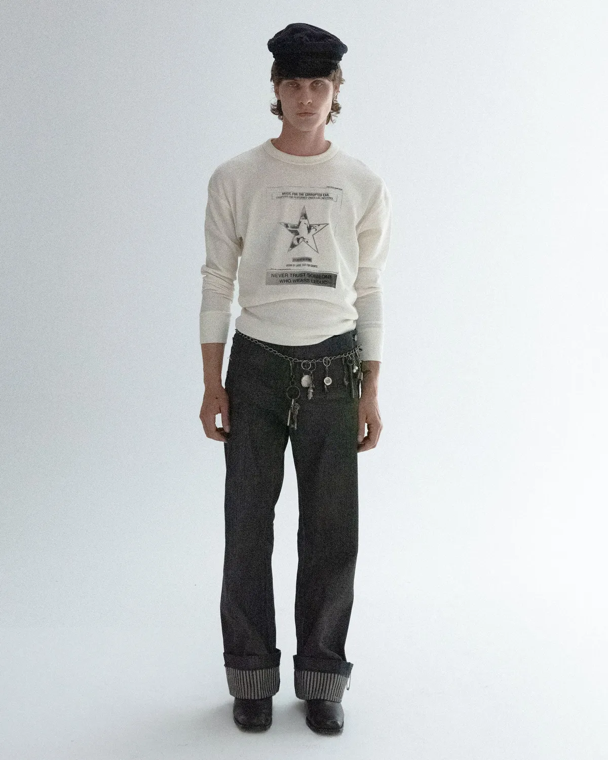 Paolo Leduc Manifesto sous-pull thermique coton gaufré