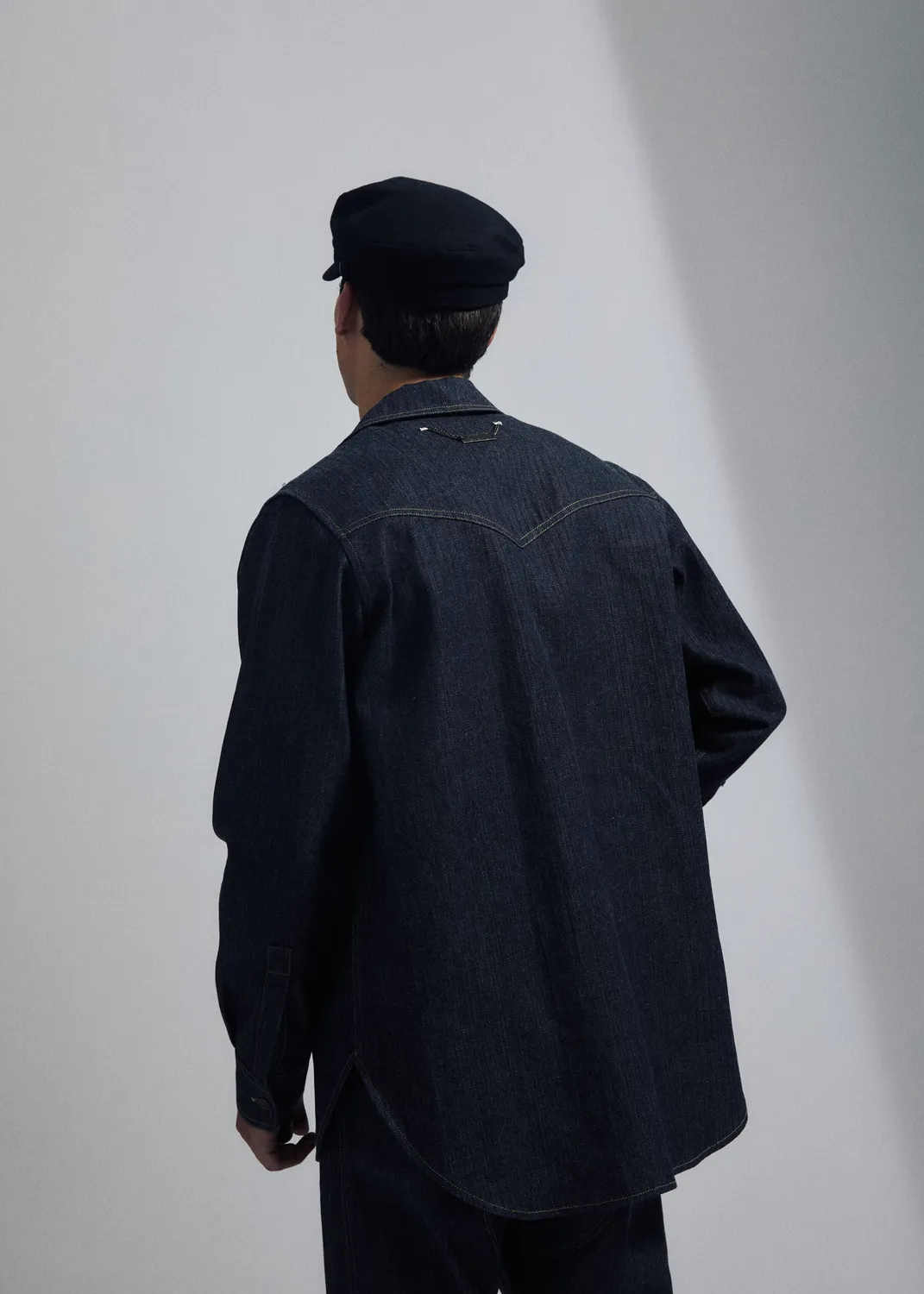 PAOLO LEDUC The Worker chemise denim rayé bleu S