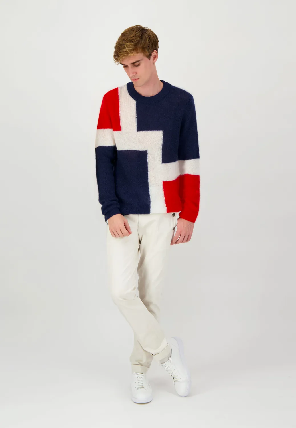 Pierre Talamon pull mohair Flag drapeau