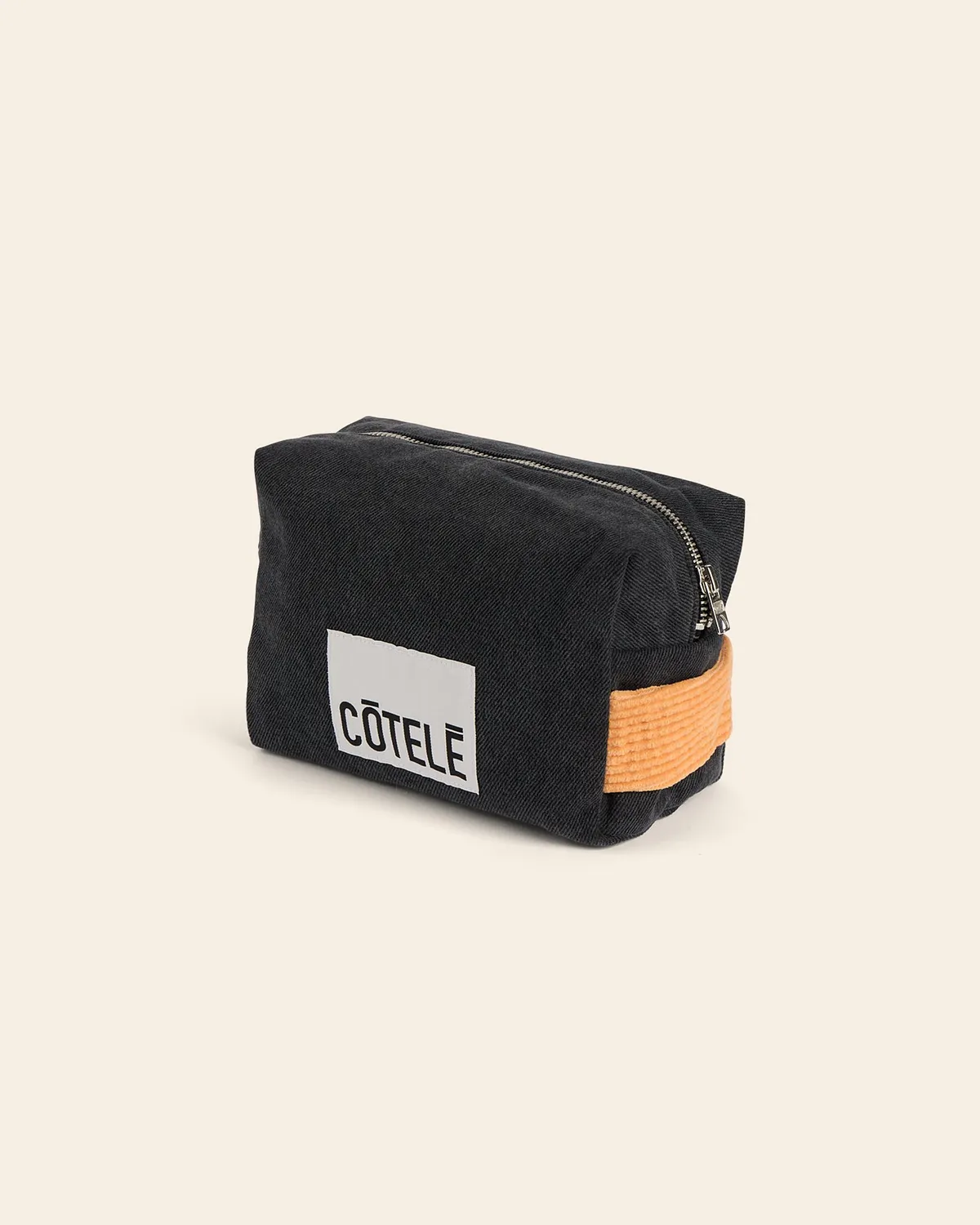 Cotelé Paris trousse de toilette denim anthracite coton bio