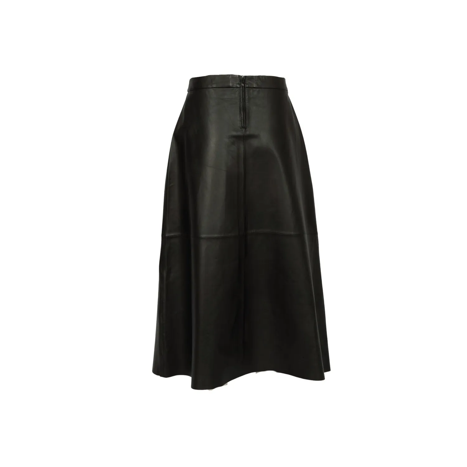 Oakwood Manha jupe longue cuir noir évasée