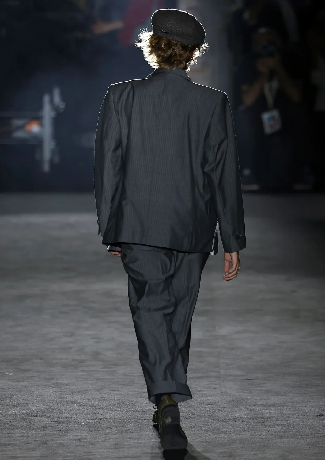 Paolo Leduc Holy Cuts blazer laine grise rayée
