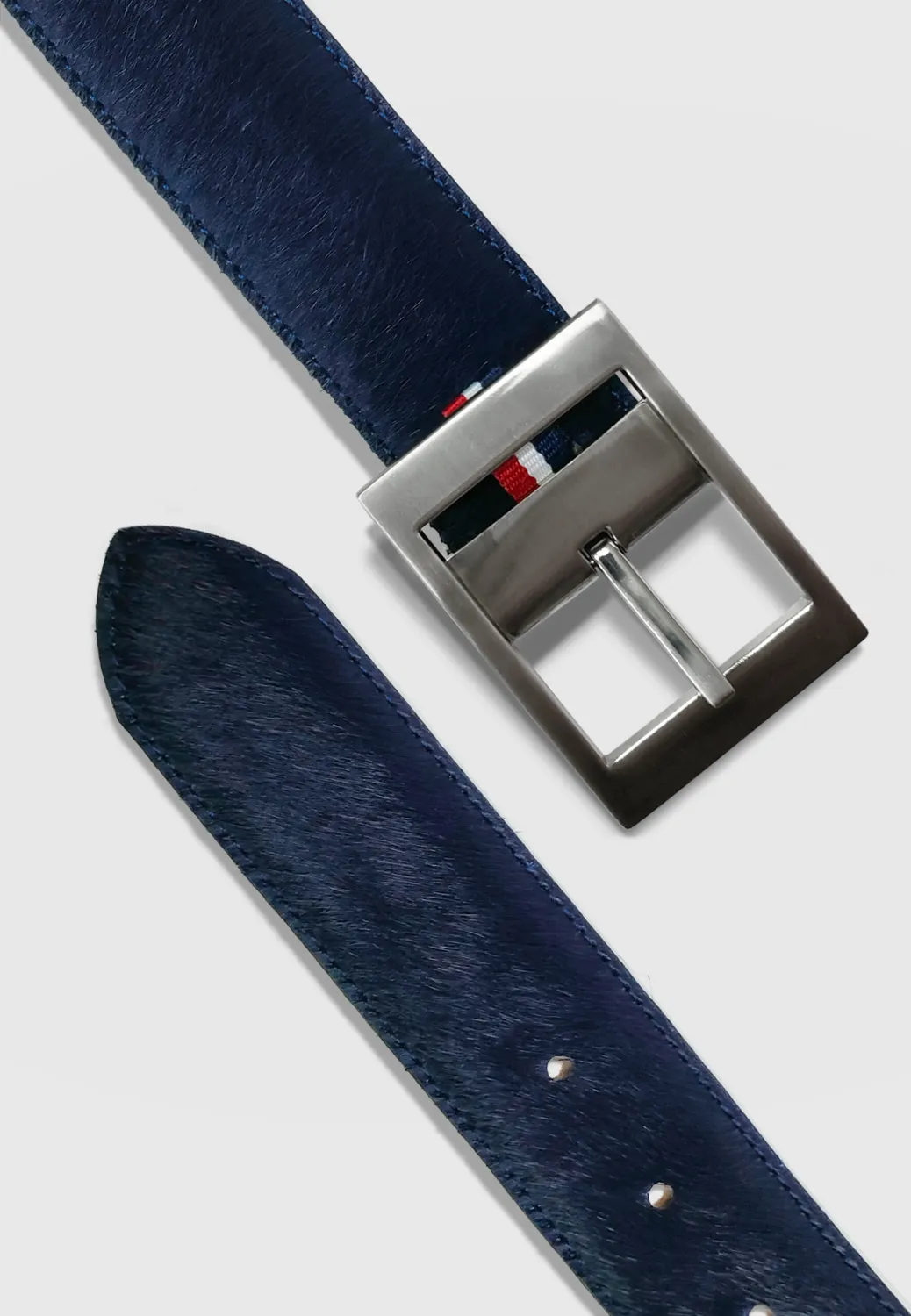 Pierre Talamon Ceinture Poulain Bleu Homme