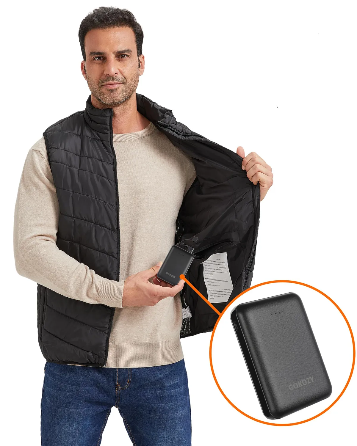 Vapesoon batterie externe 10000mAh gilet chauffant USB-C